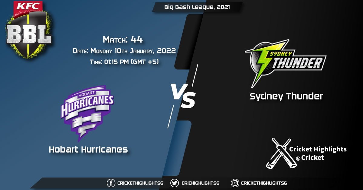 STA vs STR, Live Scorecard, Match 44, January 10, 2022, Live Cricket Score, Big Bash League, 202122
