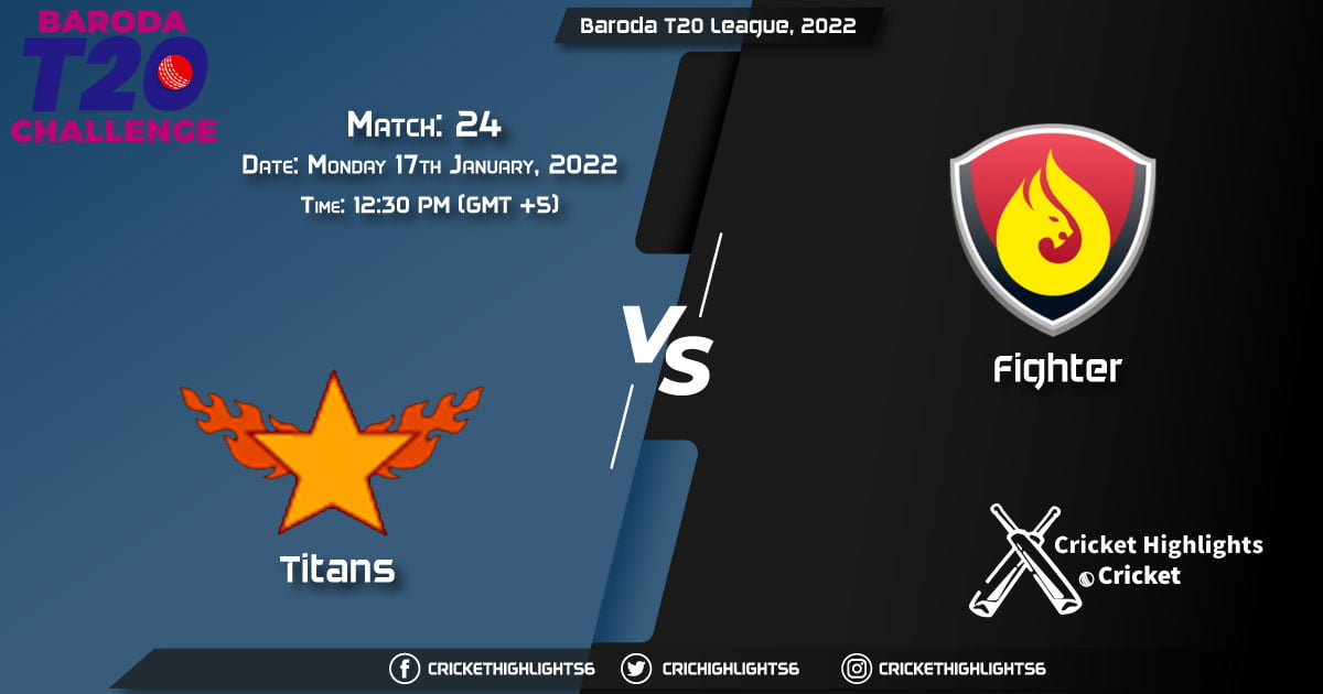TIT vs FIG, Live Scorecard, Match 24, January 17, 2022, Live Cricket Score, Baroda T20 League, 2022