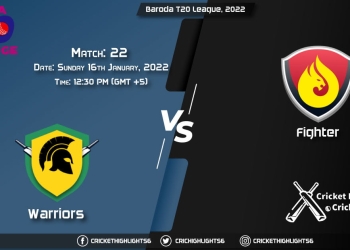 WAR vs FIG, Live Scorecard, Match 22, January 16, 2022, Live Cricket Score, Baroda T20 League, 2022