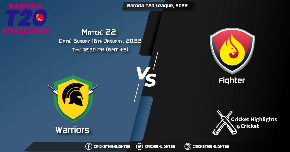 WAR vs FIG, Live Scorecard, Match 22, January 16, 2022, Live Cricket Score, Baroda T20 League, 2022