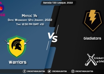 WAR vs GLA, Live Scorecard, Match 14, January 12, 2022, Live Cricket Score, Baroda T20 League, 2022