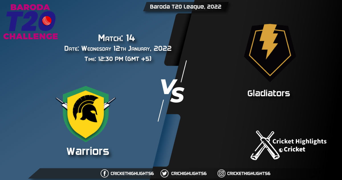 WAR vs GLA, Live Scorecard, Match 14, January 12, 2022, Live Cricket Score, Baroda T20 League, 2022