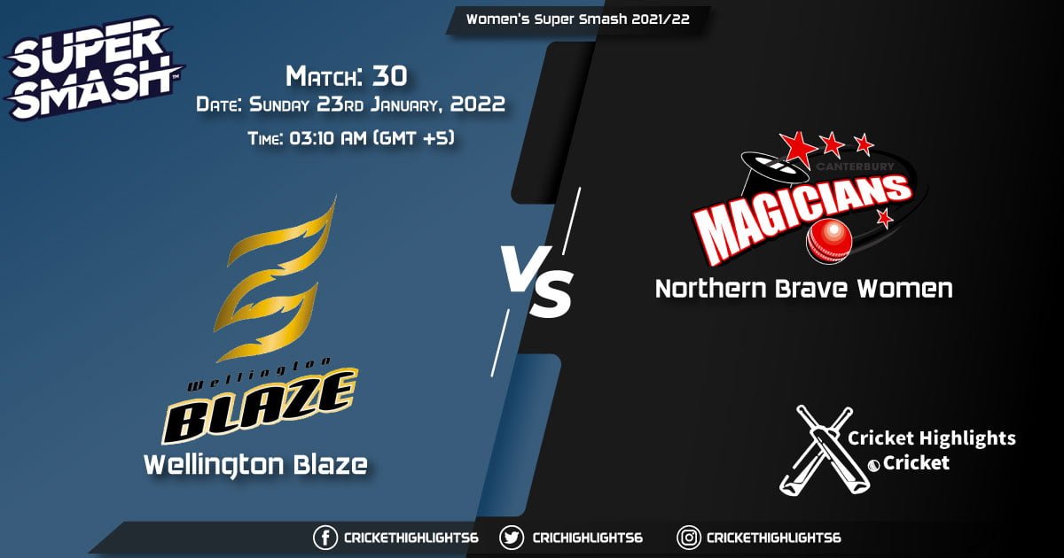 WB-W vs NB-W, Live Scorecard, Match 30, January 23, 2022, Live Cricket Score, Women's Super Smash 202122