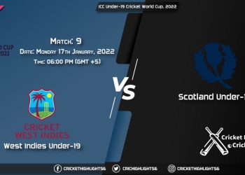 WI-U19 vs SCO-U19, Live Scorecard, Match 9, January 17, 2022, Live Cricket Score, ICC Under-19 Cricket World Cup, 2022