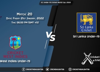 WI-U19 vs SL-U19, Live Scorecard, Match 20, January 21, 2022, Live Cricket Score, ICC Under-19 Cricket World Cup, 2022