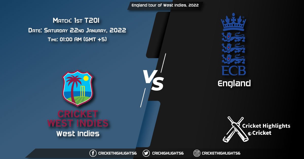 WI vs ENG, Live Scorecard, Match 1st T20I, January 22, 2022, Live Cricket Score, England tour of West Indies, 2022