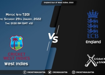 WI vs ENG, Live Scorecard, Match 4th T20I, January 29, 2022, England tour of West Indies, 2022
