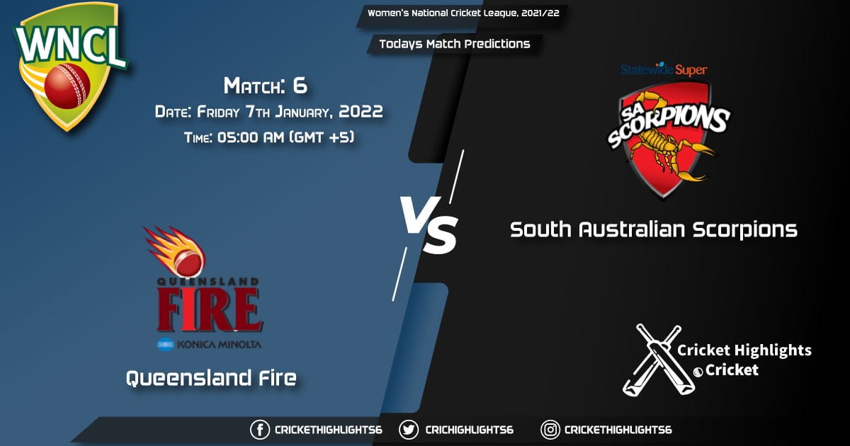 Women's National Cricket League, 202122, Match 6 QUN-W vs SAU-W, Playing 11 & Today's Match Predictions