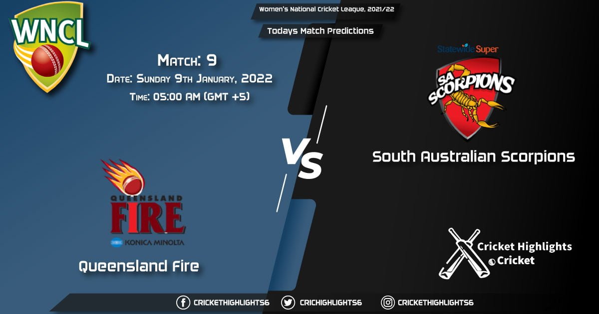 Women's National Cricket League, 202122, Match 9 QUN-W vs SAU-W, Playing 11 & Today's Match Predictions