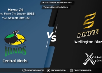Women's Super Smash 202122, Match 21 CH-W vs WB-W, Playing 11 & Today's Match Predictions