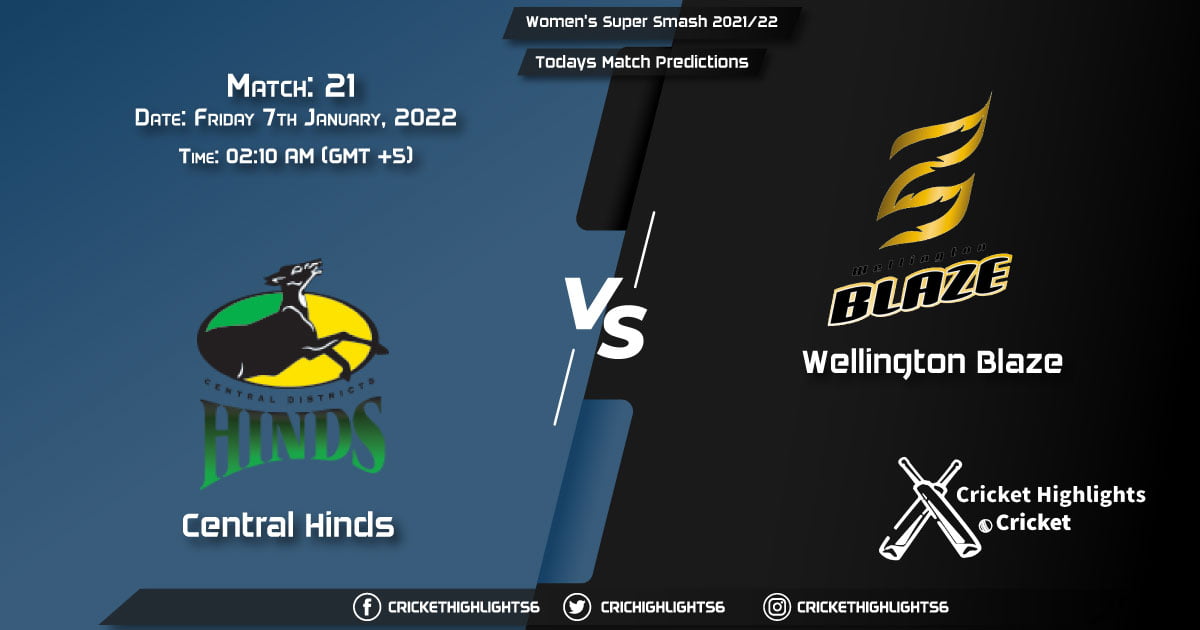 Women's Super Smash 202122, Match 21 CH-W vs WB-W, Playing 11 & Today's Match Predictions