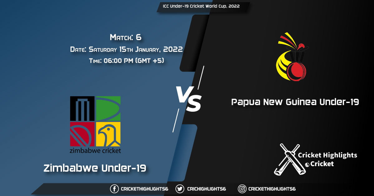ZIM-U19 vs PNG-U19, Live Scorecard, Match 6, January 15, 2022, Live Cricket Score, ICC Under-19 Cricket World Cup, 2022