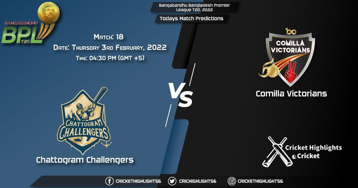 Bangabandhu Bangladesh Premier League T20, 2022, Match 18 CCH vs COV, Playing 11 & Today's Match Predictions