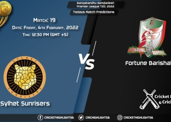 Bangabandhu Bangladesh Premier League T20, 2022, Match 19 SYL vs FBA, Playing 11 & Today's Match Predictions