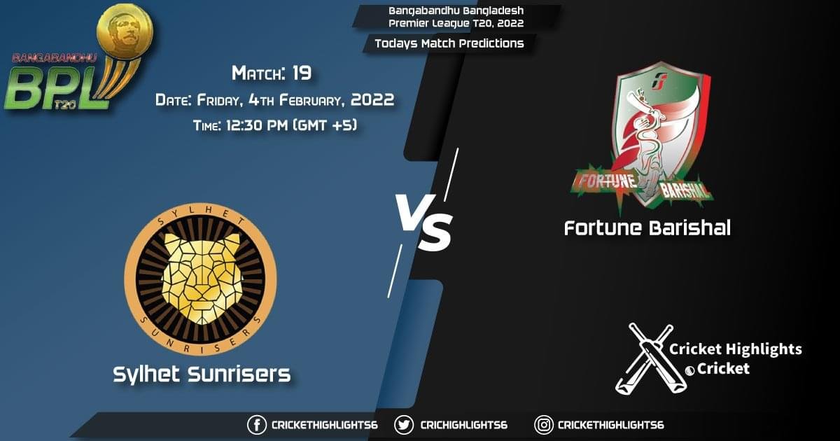 Bangabandhu Bangladesh Premier League T20, 2022, Match 19 SYL vs FBA, Playing 11 & Today's Match Predictions