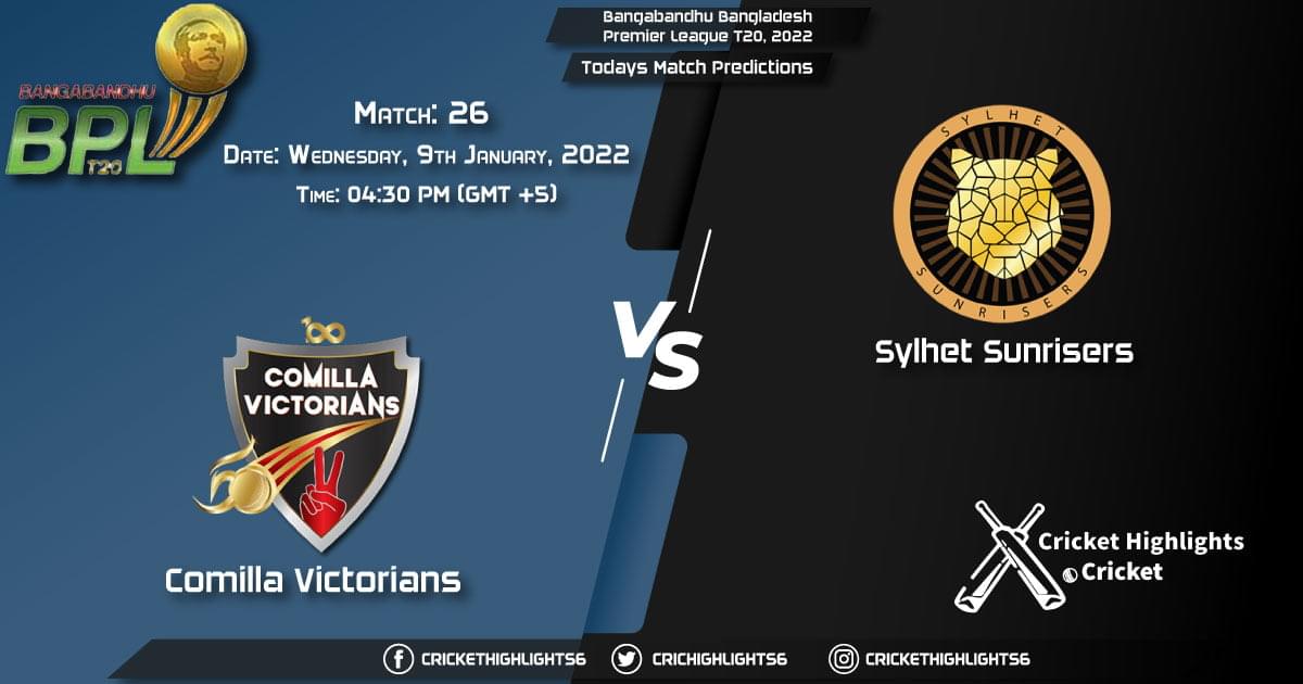 Bangabandhu Bangladesh Premier League T20, 2022, Match 26 COV vs SYL, Playing 11 & Today's Match Predictions