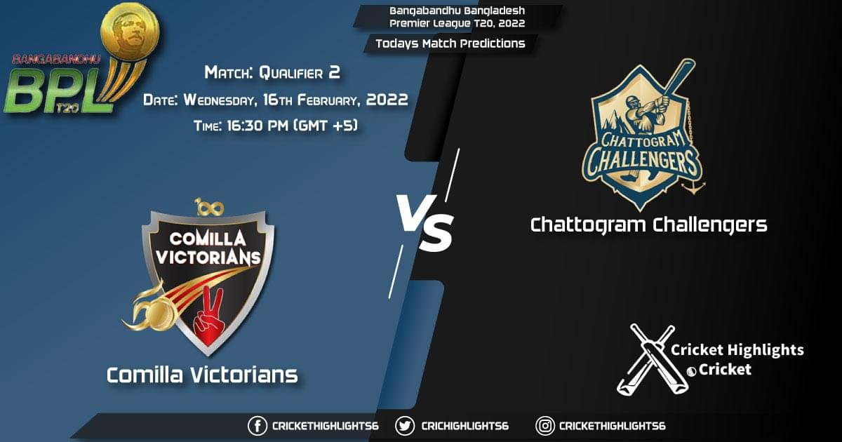 Bangabandhu Bangladesh Premier League T20, 2022, Match Qualifier 2 CCH vs COV, Playing 11 & Today's Match Predictions