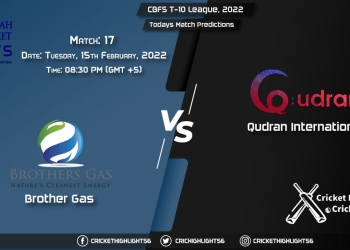 CBFS T-10 League, 2022, Match 17 BG vs QUD, Playing 11 & Today's Match Predictions