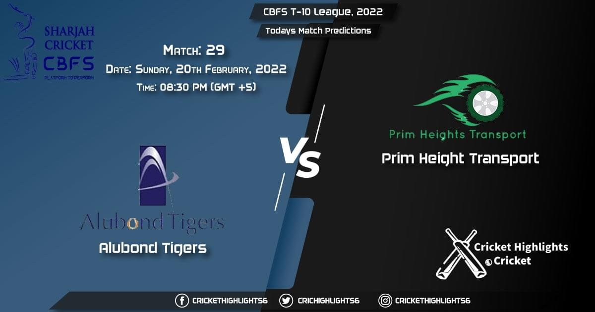 CBFS T-10 League, 2022, Match 29 ALT vs PHT, Playing 11 & Today's Match Predictions