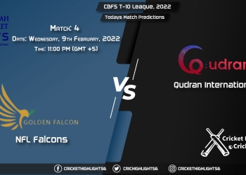 CBFS T-10 League, 2022, Match 4 FAL vs QUD, Playing 11 & Today's Match Predictions