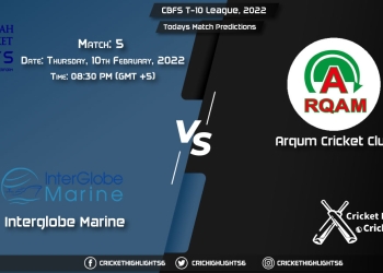 CBFS T-10 League, 2022, Match 5 IGM vs ACC, Playing 11 & Today's Match Predictions