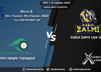 CBFS T-10 League, 2022, Match 6 PHT vs KZLS, Playing 11 & Today's Match Predictions