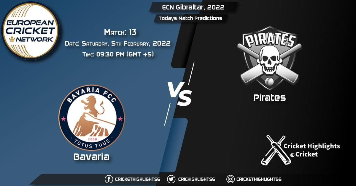 ECN Gibraltar, 2022, Match 13 BAV vs PIR, Playing 11 & Today's Match Predictions
