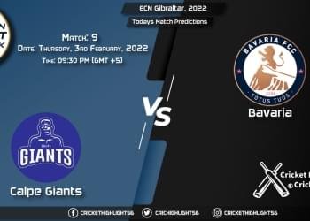 ECN Gibraltar, 2022, Match 9 CG vs BAV, Playing 11 & Today's Match Predictions