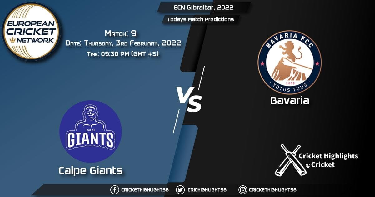ECN Gibraltar, 2022, Match 9 CG vs BAV, Playing 11 & Today's Match Predictions