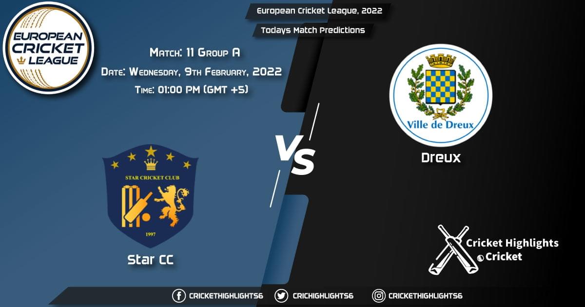 European Cricket League 2022, Group A Match 11 STA vs DRX, Playing 11 & Today's Match Predictions