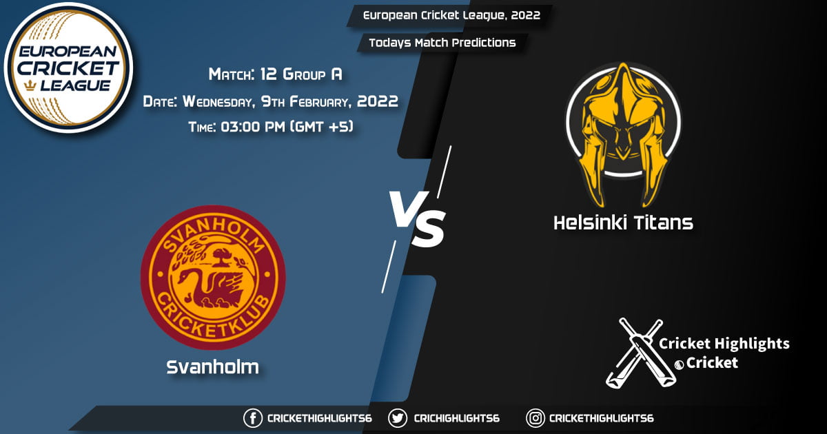 European Cricket League 2022, Group A Match 12 SVH vs HT, Playing 11 & Today's Match Predictions