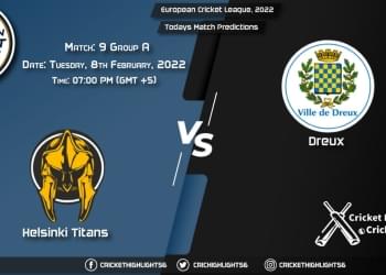 European Cricket League 2022, Group A Match 9 HT vs DRX, Playing 11 & Today's Match Predictions