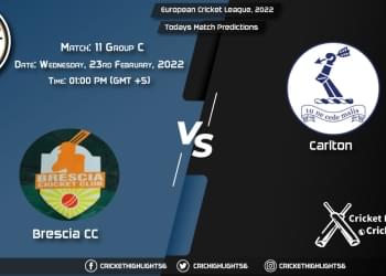 European Cricket League, 2022, Match 11 Group C BRE VS CAR, Playing 11 & Today's Match Predictions