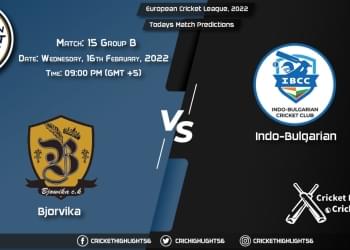 European Cricket League 2022, Match 15 Group B BJA vs INB, Playing 11 & Today's Match Predictions