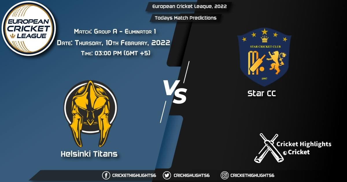 European Cricket League, 2022, Match Group A - Eliminator 1 HT vs STA, Playing 11 & Today's Match Predictions
