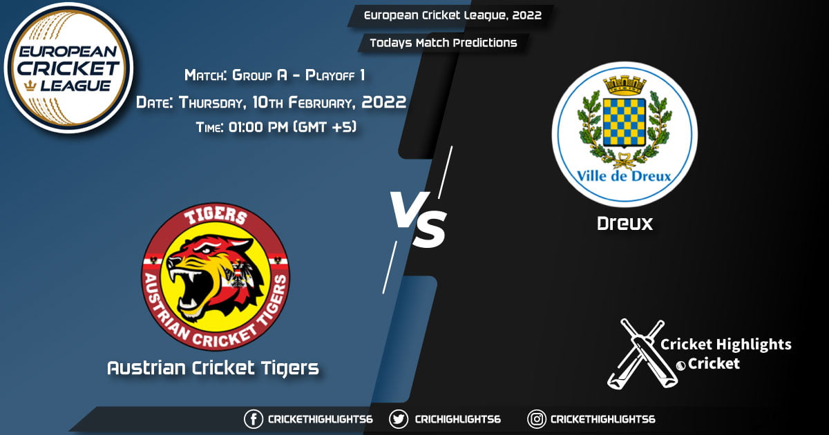 European Cricket League, 2022, Match Group A Playoff 1 ACT vs DRX, Playing 11 & Today's Match Predictions