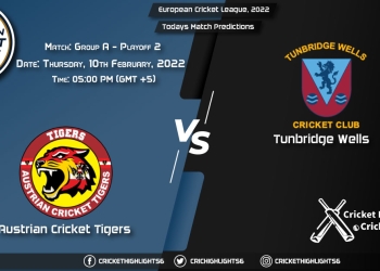 European Cricket League, 2022, Match Group A - Playoff 2 ACT vs TW, Playing 11 & Today's Match Predictions
