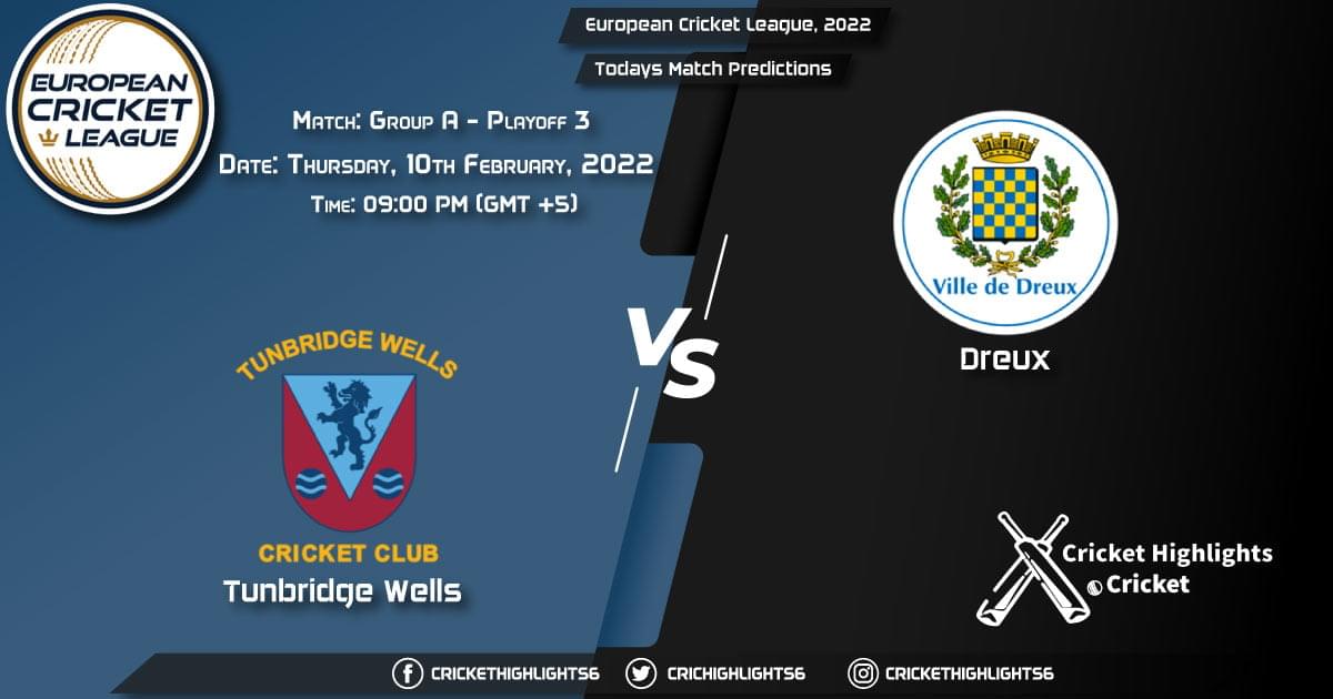 European Cricket League 2022, Match Group A - Playoff 3 TW vs DRX, Playing 11 & Today's Match Predictions