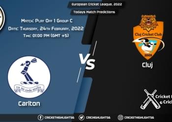 European Cricket League, 2022, Match Play Off 1 Group C CAR VS CLJ, Playing 11 & Today's Match Predictions