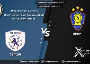 European Cricket League, 2022, Match Play Off 2 Group C OLT VS CAR, Playing 11 & Today's Match Predictions
