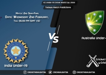 ICC Under-19 Cricket World Cup, 2022, Match Semi-Final 2 IN-U19 vs AU-U19, Playing 11 & Today's Match Predictions