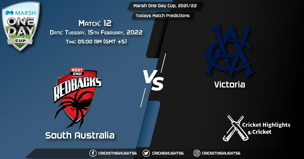 Marsh One Day Cup, 202122, Match 12 SAU vs VCT, Playing 11 & Today's Match Predictions