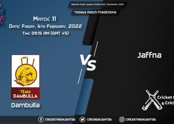National Super League Limited Over Tournament, 2022, Match 11 DAM vs JAF, Playing 11 & Today's Match Predictions