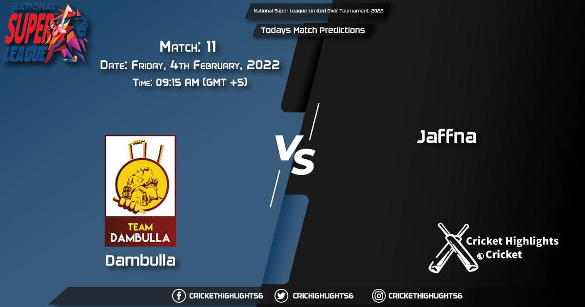 National Super League Limited Over Tournament, 2022, Match 11 DAM vs JAF, Playing 11 & Today's Match Predictions