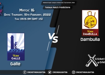 National Super League Limited Over Tournament, 2022, Match 16 GAL vs DAM, Playing 11 & Today's Match Predictions