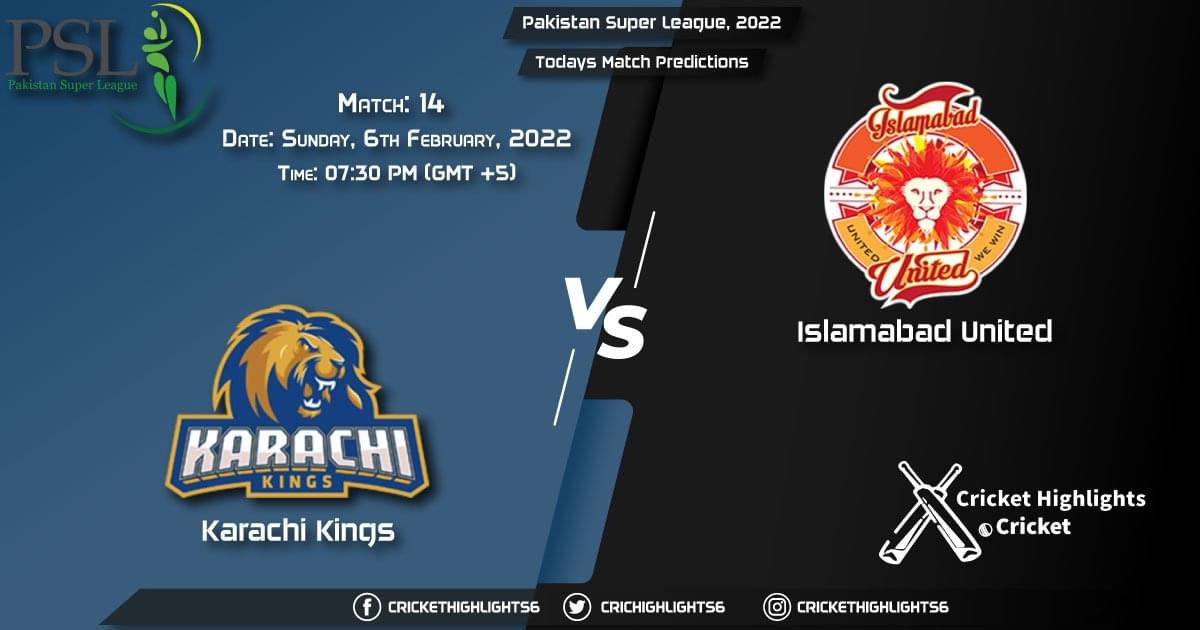 Pakistan Super League, 2022, Match 14 KAR vs ISL, Playing 11 & Today's Match Predictions
