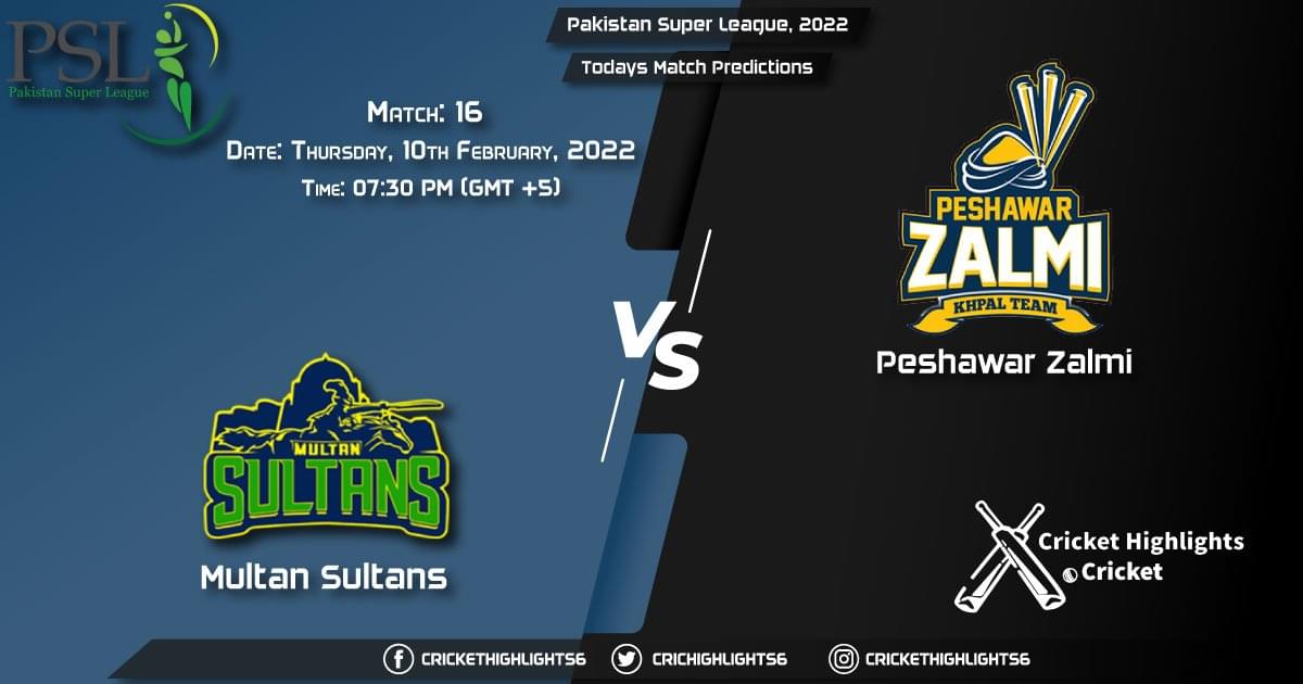 Pakistan Super League, 2022, Match 16 MUL vs PES, Playing 11 & Today's Match Predictions
