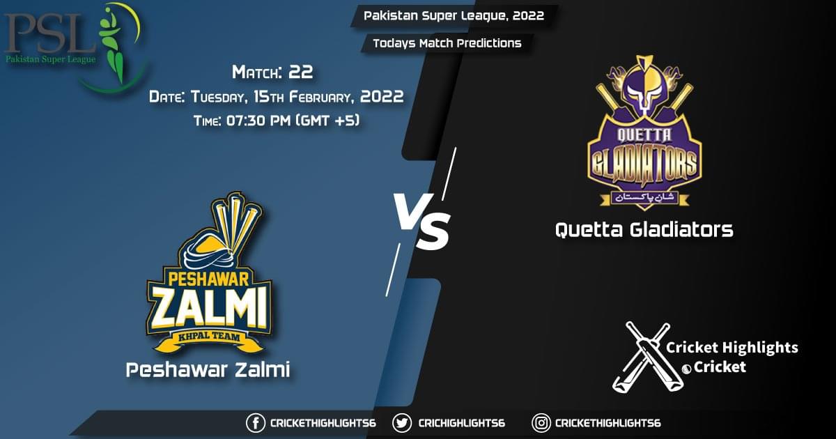 Pakistan Super League, 2022, Match 22 PES vs QUE, Playing 11 & Today's Match Predictions