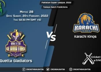 Pakistan Super League, 2022, Match 28 QUE vs KAR, Playing 11 & Today's Match Predictions