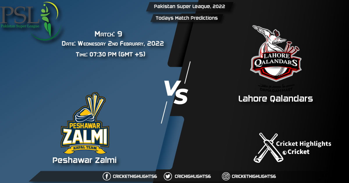 Pakistan Super League, 2022, Match 9 PES vs LAH, Playing 11 & Today's Match Predictions